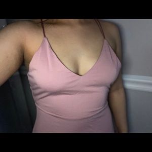 Pink dress with scrappy detail in the back